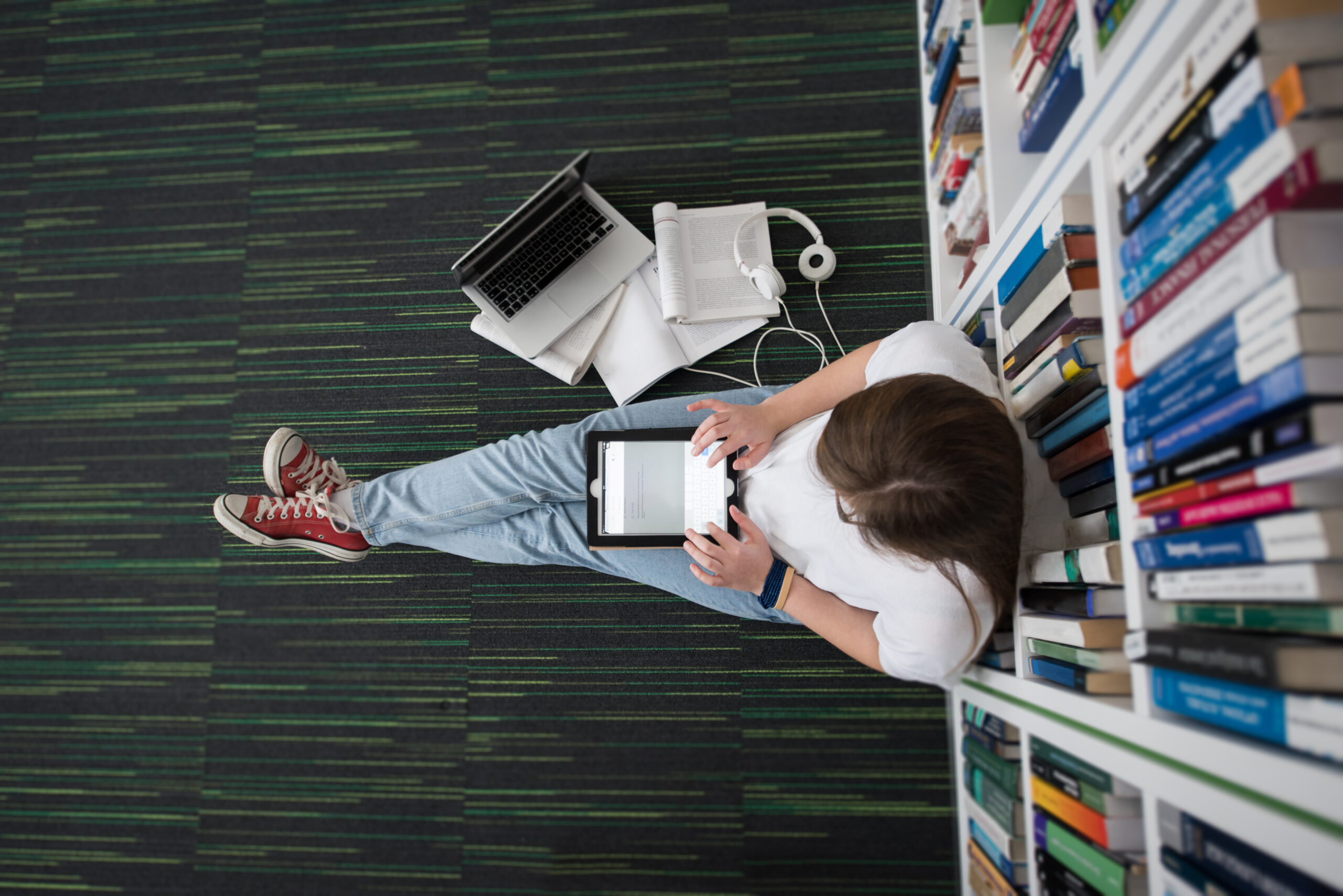 Student studying